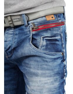 Cipo & Baxx Slim Fit Jeans Herren Stonewashed CD394 Blue W32/L32