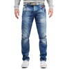 Cipo & Baxx Slim Fit Jeans Herren Stonewashed CD394 Blue W34/L32
