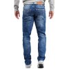 Cipo & Baxx Slim Fit Jeans Herren Stonewashed CD394 Blue W32/L34