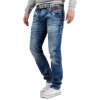 Cipo & Baxx Slim Fit Jeans Herren Stonewashed CD394 Blue W36/L34