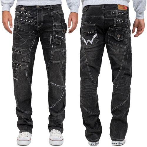 Kosmo Lupo Regular Fit Jeans Stonewashed  KM001-2 Grey W29/L32