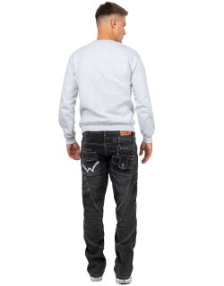 Kosmo Lupo Regular Fit Jeans Stonewashed  KM001-2 Grey W29/L32