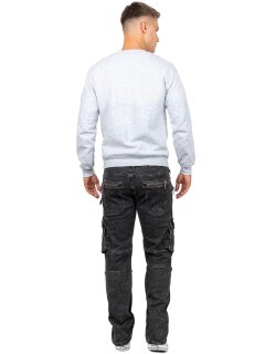 Kosmo Lupo Regular Fit Jeans Herren Stonewashed KM060 Black W33/L32