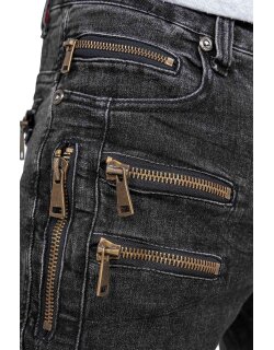 Kosmo Lupo Regular Fit Jeans Herren Stonewashed KM060 Black W33/L32