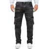 Kosmo Lupo Regular Fit Jeans Herren Stonewashed KM060 Black W33/L32