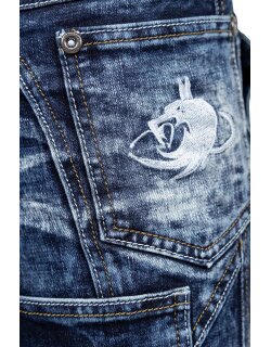 Kosmo Lupo Regular Fit Jeans Stonewashed  KM070 Blue W33/L32