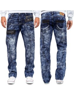 Kosmo Lupo Regular Fit Jeans Stonewashed  KM012 Blue W36/L34
