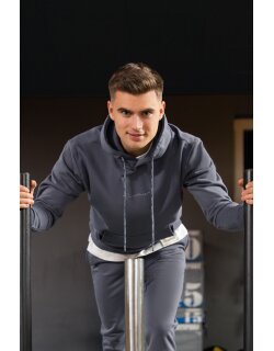 Reichstadt Regular Fit Sport Hoodie Herren Marken-Stick S-23RS034 Anthracite L