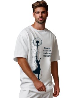 Reichstadt Herren Oversized Print T-Shirt 24RS057