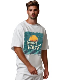 Reichstadt Herren Oversized Print T-Shirt 24RS057