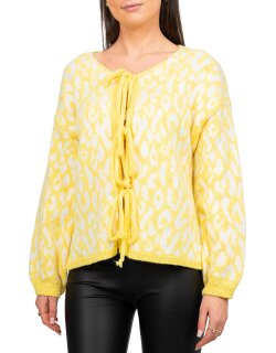 Reichstadt Damen Strickjacke 25RSW069 mit Schleifen