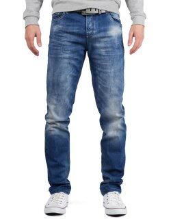 Cipo & Baxx regular fit Jeans Herren Stonewashed CD319B Blue W32/L32