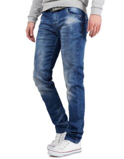 Cipo & Baxx regular fit Jeans Herren Stonewashed CD319B Blue W36/L32