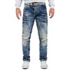 Cipo & Baxx regular fit Jeans Herren Stonewashed CD346 Blue W29/L32