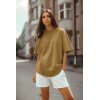 Reichstadt Oversized T-Shirt Damen Brand Stick23RSW044 Khaki M