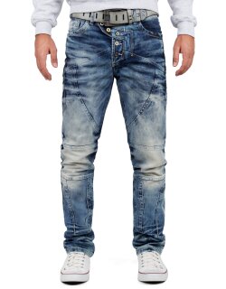 Cipo & Baxx regular fit Jeans Herren Stonewashed CD346 Blue W36/L32