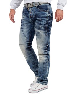 Cipo & Baxx regular fit Jeans Herren Stonewashed CD346 Blue W36/L32