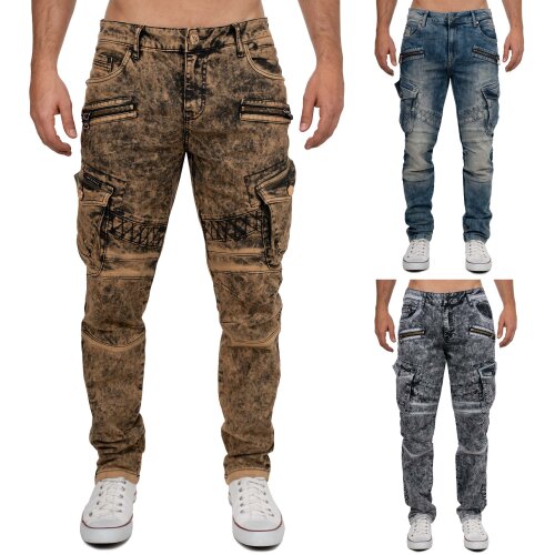 Cipo & Baxx straight fit Jeans Herren Stonewashed CD780