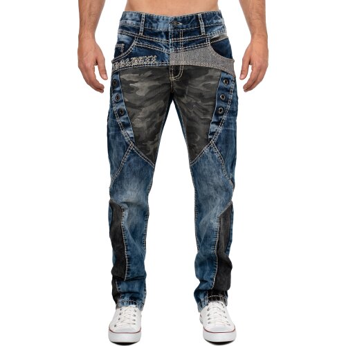 Cipo & Baxx regular fit Jeans Herren Stonewashed CD894 Blue W30/L34
