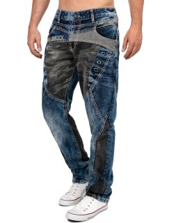Cipo & Baxx regular fit Jeans Herren Stonewashed CD894 Blue W30/L34