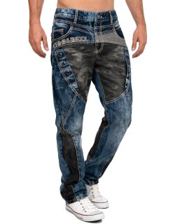 Cipo & Baxx regular fit Jeans Herren Stonewashed CD894 Blue W30/L34