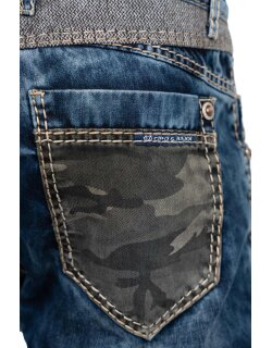 Cipo & Baxx regular fit Jeans Herren Stonewashed CD894 Blue W30/L34