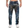 Cipo & Baxx regular fit Jeans Herren Stonewashed CD894 Blue W30/L34