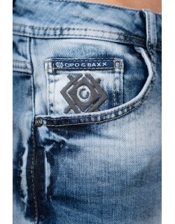 Cipo & Baxx regular fit Shorts Herren Stonewashed CK266