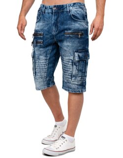Cipo & Baxx regular fit Shorts Herren Stonewashed CK295 Blue W30
