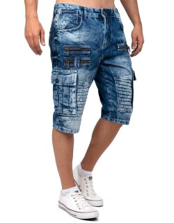 Cipo & Baxx regular fit Shorts Herren Stonewashed CK295 Blue W32