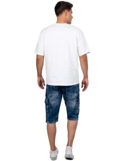 Cipo & Baxx regular fit Shorts Herren Stonewashed CK295 Blue W34