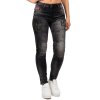 Cipo & Baxx slim fit Jeans Damen Stonewashed WD358 Black W29/L32
