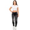 Cipo & Baxx slim fit Jeans Damen Stonewashed WD358 Black W29/L32