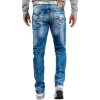 Cipo & Baxx straight fit Jeans Herren Stonewashed CD319 Blue W36/L34