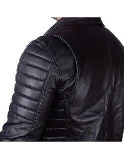 Reichstadt Slim Fit Kunstleder Jacke Silver Zipper RS001X PU