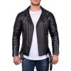Reichstadt Slim Fit Kunstleder Jacke Silver Zipper RS001X PU