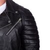 Reichstadt Slim Fit Kunstleder Jacke Silver Zipper RS001X PU
