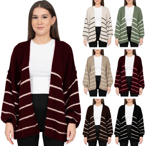 Reichstadt Relaxed Fit Cardigan Streifen-Design 25RSW088