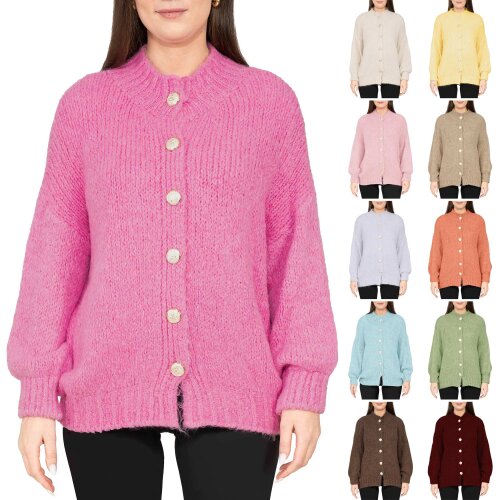 Reichstadt Relaxed Fit Strickjacke Dekorative Knöpfe 25RSW094