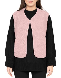 Reichstadt Relaxed Fit Teddy Weste Knopfleiste   25RSW098