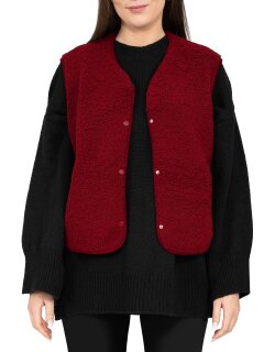 Reichstadt Relaxed Fit Teddy Weste Knopfleiste   25RSW098