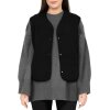 Reichstadt Relaxed Fit Teddy Weste Knopfleiste   25RSW098