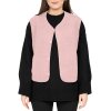 Reichstadt Relaxed Fit Teddy Weste Knopfleiste   25RSW098