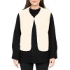 Reichstadt Relaxed Fit Teddy Weste Knopfleiste   25RSW098