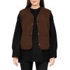 Reichstadt Relaxed Fit Teddy Weste Knopfleiste   25RSW098