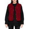 Reichstadt Relaxed Fit Teddy Weste Knopfleiste   25RSW098