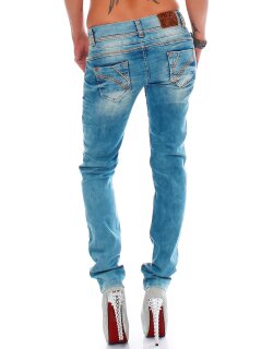 Cipo & Baxx slim fit Jeans Damen Stonewashed CBW0347A Light Blue W26/L32