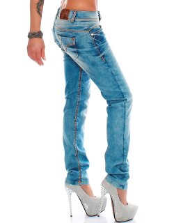 Cipo & Baxx slim fit Jeans Damen Stonewashed CBW0347A Light Blue W31/L32