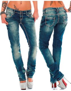 Cipo & Baxx slim fit Jeans Damen Stonewashed WD153