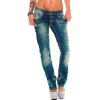 Cipo & Baxx Slim Fit Jeans Damen Stonewashed WD153 Blue W30/L32